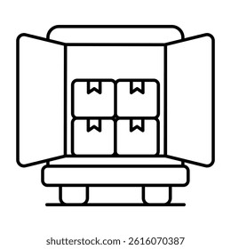 Perfect design icon of cargo loading