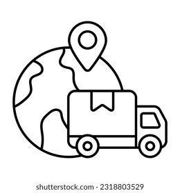 Perfect design icon of cargo location 