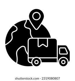 Icono de diseño perfecto de la ubicación de la carga 