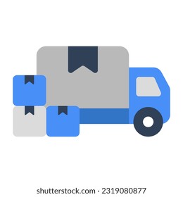 Perfect design icon of cargo van