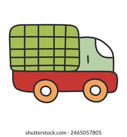 Perfect design icon of cargo van

