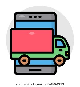 Perfect design icon of cargo van