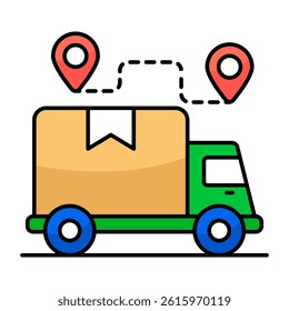Perfect design icon of cargo van