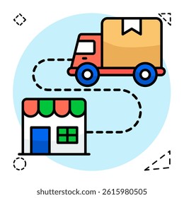 Perfect design icon of cargo van