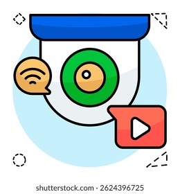 Un icono de diseño perfecto de la cámara CCTV