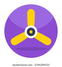 Perfektes Design-Symbol für Deckenventilator 