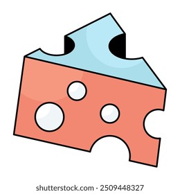 Ícone de design perfeito da fatia de queijo