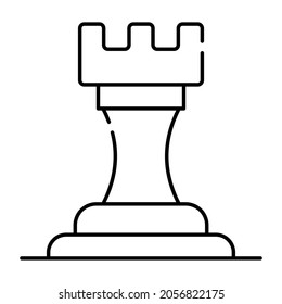 A perfect design icon of chess rook