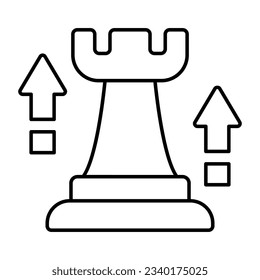 A perfect design icon of chess rook
