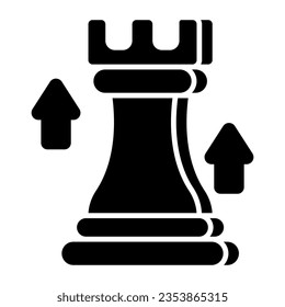 A perfect design icon of chess rook