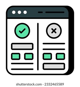 Ein perfektes Design-Icon für eine ausgewählte Website 