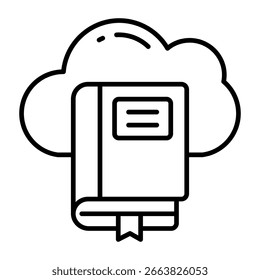 A perfect design icon of cloud book - Powered by Shutterstock - Get 15% off with code: PIKWIZARD15