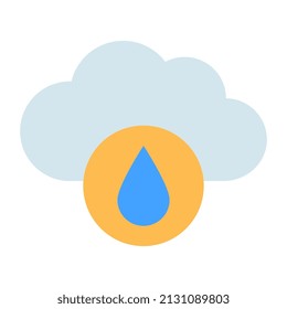 A perfect design icon of cloud drop 

