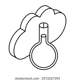 Perfect design icon of cloud flask