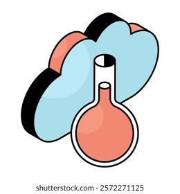 Perfect design icon of cloud flask