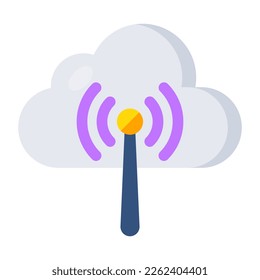 Icono de diseño perfecto de la zona de conexión en la nube 