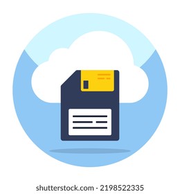 Perfect design icon of cloud memory card 