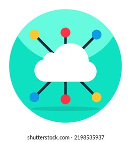 Perfect Design Icon Of Cloud Nodes 