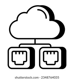 Perfect design icon of cloud ports