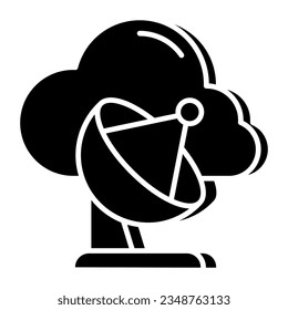 A perfect design icon of cloud satellite