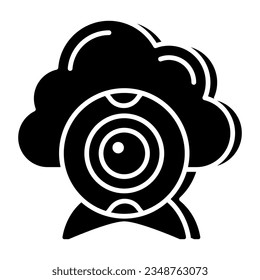 Un icono de diseño perfecto para la cámara web en la nube