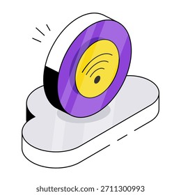 Icono de diseño perfecto de wifi en la nube