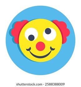 Perfect design icon of clown face
