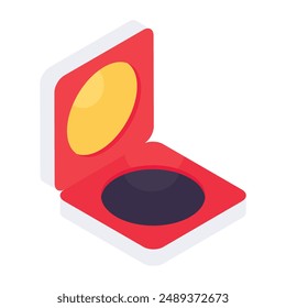 Perfect design icon of compact powder