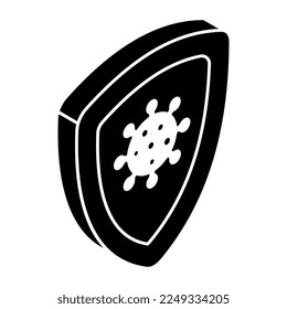 Ein perfektes Design-Symbol für die Sicherheit von Coronavirus