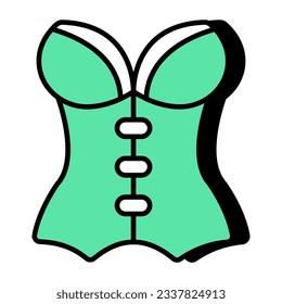 A perfect design icon of corset