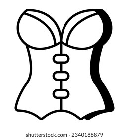 A perfect design icon of corset