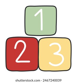 Perfektes Design-Symbol der Zählblöcke

