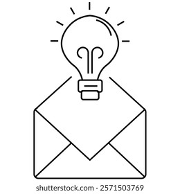 Perfect design icon of creative mail