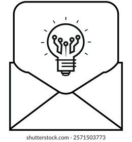 Perfect design icon of creative mail