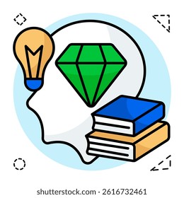 Perfect design icon of creative mind