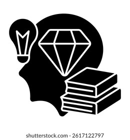 Perfect design icon of creative mind