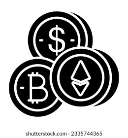 Perfect design icon of cryptocurrencies