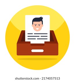 A perfect design icon of curriculum vitae