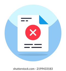 Perfect design icon of delete file 