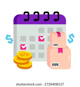 Icono de diseño perfecto del horario de entrega