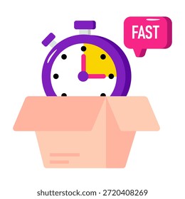 Icono de diseño perfecto del tiempo de entrega