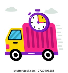 Icono de diseño perfecto del tiempo de entrega