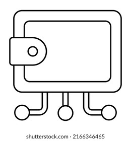 Perfektes Design-Symbol für digitale Brieftasche