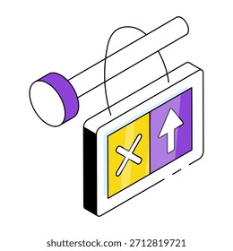 Icono de diseño perfecto del tablero de dirección

