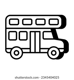 Un icono de diseño perfecto para el bus de dos pisos