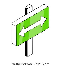 Icono de diseño perfecto de tablero de flecha de doble cabeza

