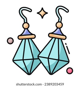 A perfect design icon of earrings