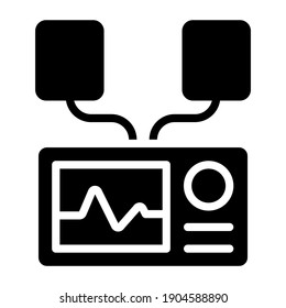 Perfect Design Icon Of Ecg Monitor, Premium Download Vector