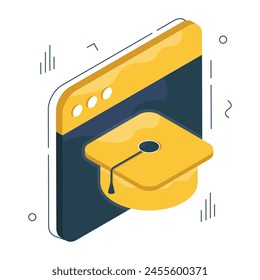 A perfect design icon of education website

