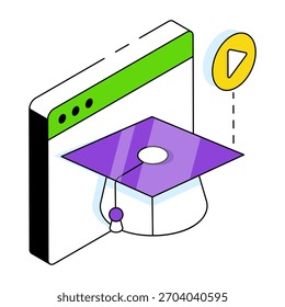 Eine perfekte Design-Ikone der Bildungs-Website